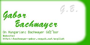 gabor bachmayer business card